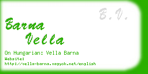 barna vella business card